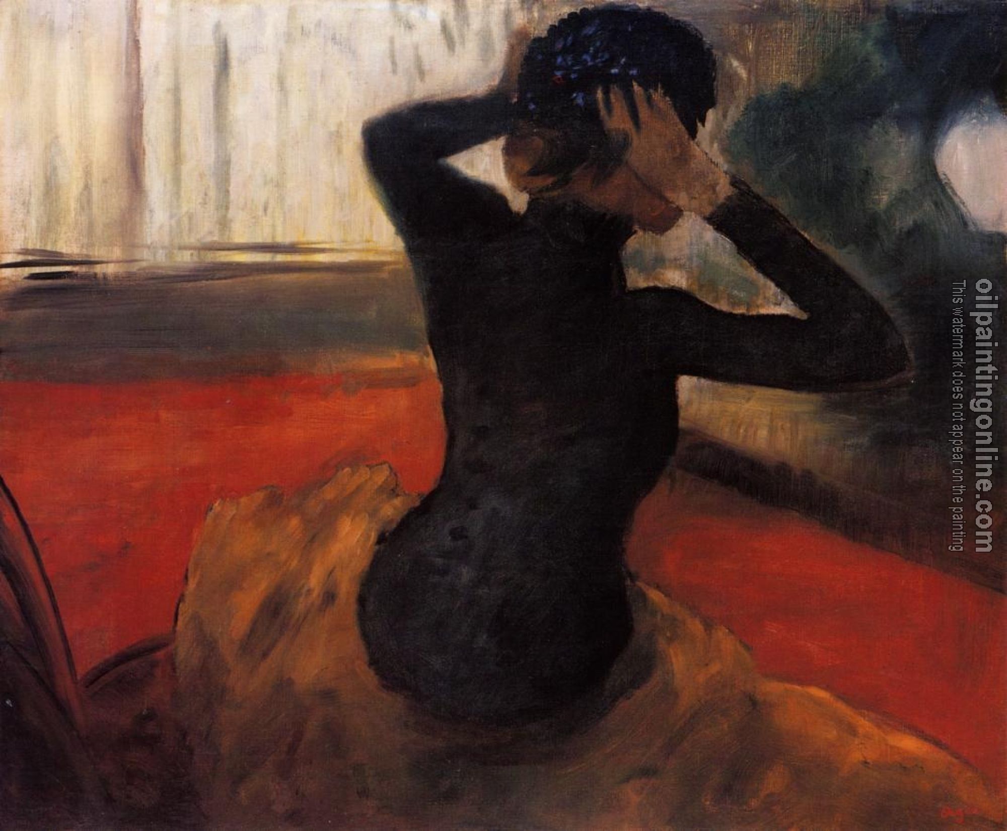 Degas, Edgar - Woman Trying on a Hat